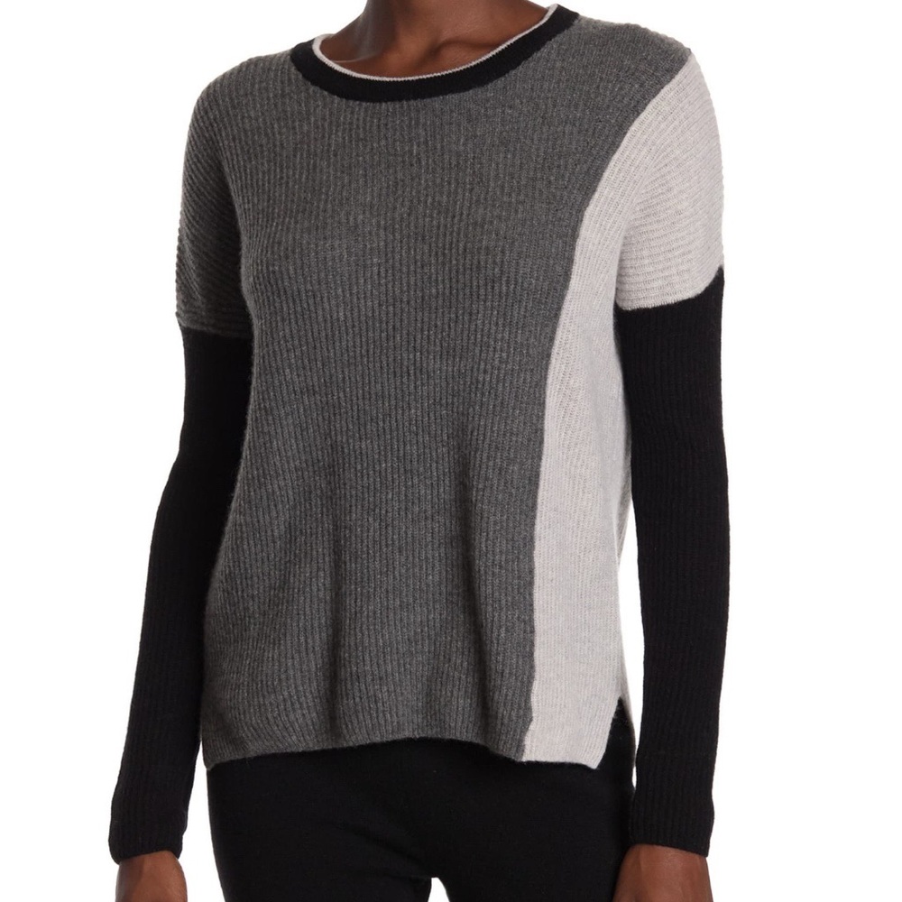 Amicale Cashmere Colorblock Sweater *NWT*
